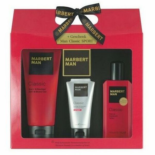 MARBERT Man Classic Natural Deodorant Spray 150ml & Duschgel 200 ml & Classic Sport 50 ml, Set