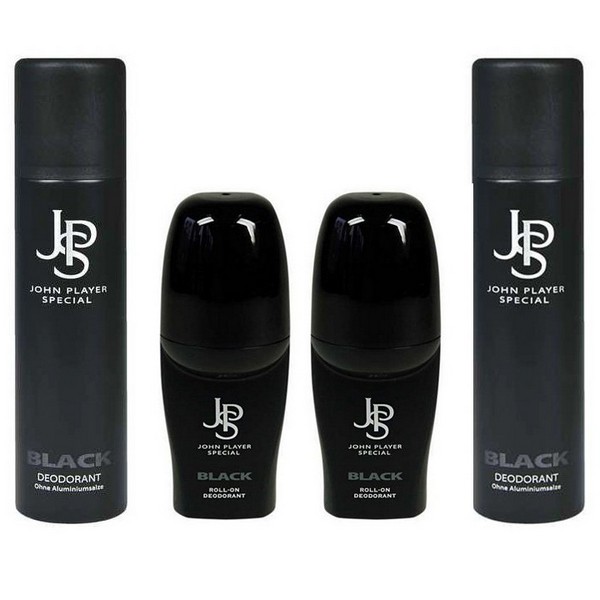John Player Special Black Deodorant 2 x 150 ml + Deo Roll-On 2 x 50 ml