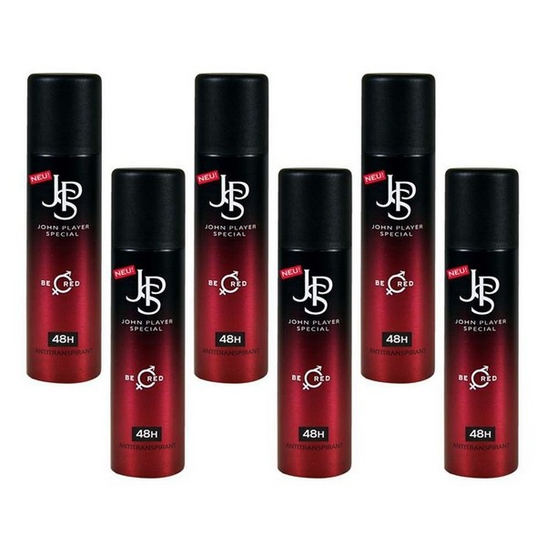 John Player Special BE RED 48h Antiperspirant Deodorant Spray 6 x 150 ml