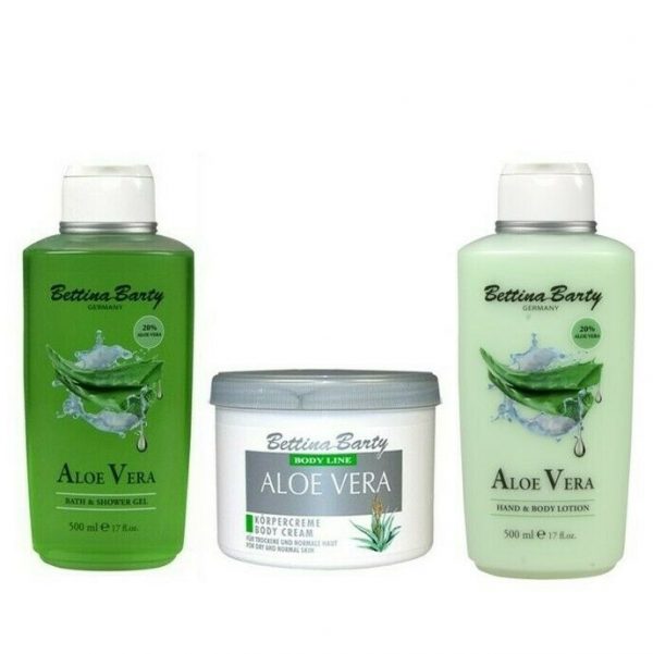 Bettina Barty Aloe Vera Shower Gel + Body Cream + Body Lotion, 500 ml each