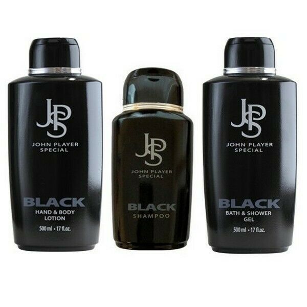 John Player Special Black Duschgel 500ml + Body Lotion 500ml + Shampoo 150ml