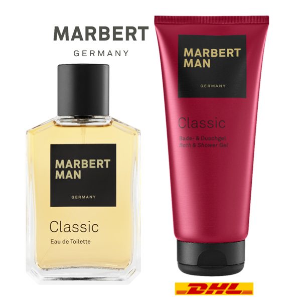 Marbert Classic Man EDT Spray 100 ml & Duschgel 200 ml, Geschenkset