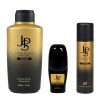 John Player Special Gold Hair & Body Shampoo 500ml & Deospray 150ml & Deo Roll-On 50 ml